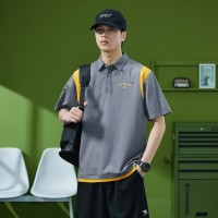 Q夏季薄款短袖polo衫男运动休闲潮牌ins精神青少年美式复古T