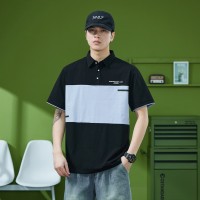 Q翻领polo衫男士短袖t恤男夏季新款潮流复古半袖体恤宽松上衣