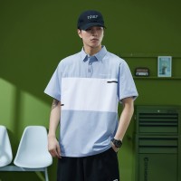 Q翻领polo衫男士短袖t恤男夏季新款潮流复古半袖体恤宽松上衣