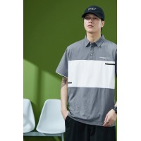 Q翻领polo衫男士短袖t恤男夏季新款潮流复古半袖体恤宽松上衣