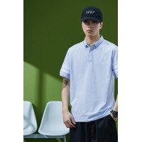 Q夏季薄款短袖T恤男商务休闲polo衫男新款韩百搭衬衣时尚上衣