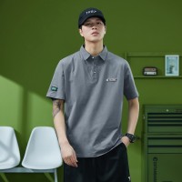 Q夏季白色polo衫短袖T恤男翻领宽松百搭休闲简约半袖体恤上衣