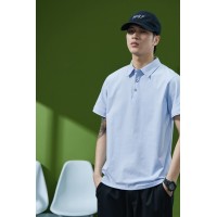 Q夏季新款男式Polo衫商务短袖t恤青年休闲上衣纯色翻领保罗衫