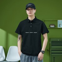 Q夏季短袖潮牌宽松刺绣半袖潮流日系翻领t恤男装