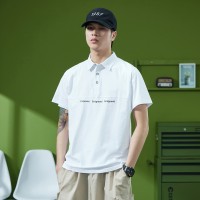 Q夏季短袖潮牌宽松刺绣半袖潮流日系翻领t恤男装