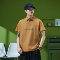 Q夏季短袖潮牌宽松刺绣半袖潮流日系翻领t恤男装