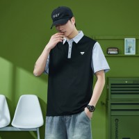 Q宽松polo衫男短袖t恤男款宽松夏季运动休闲翻领户外男士体恤