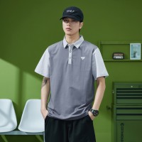 Q宽松polo衫男短袖t恤男款宽松夏季运动休闲翻领户外男士体恤