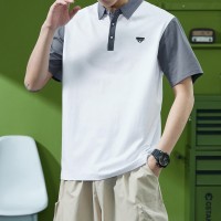 Q宽松polo衫男短袖t恤男款宽松夏季运动休闲翻领户外男士体恤