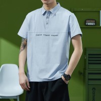 Q短袖t恤男Polo衫宽松翻领上衣服打底休闲纯棉半袖带领体恤男