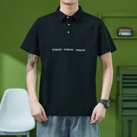 QPolo衫男短袖恤夏季美式重磅休闲翻领拼接撞色宽松半袖男装