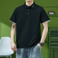 Q男装半袖T恤夏季新款士短t翻领polo衫潮流休闲帅气有领体恤