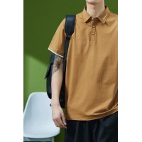 Q夏季新款男式Polo衫商务短袖t恤青年休闲上衣纯色翻领保罗衫