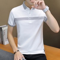 Q棉夏季男士T恤短袖男薄款翻领polo衫潮上衣夏天衣服男装新款