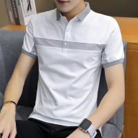 Q棉夏季男士T恤短袖男薄款翻领polo衫潮上衣夏天衣服男装新款