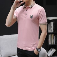 Q男短袖t恤带领夏季纯棉翻领商务男装衣服2024新款半袖polo衫