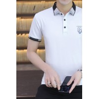 Q夏季新款休闲翻领Polo衫青年男士体恤潮流百搭短袖t恤上衣服