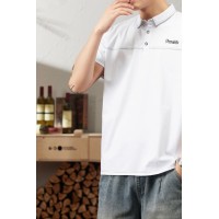 Q夏季薄款短袖polo衫男修身轻商务刺绣翻领短袖t恤男潮上衣