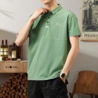 Q新款男士polo衫简约翻领短袖t恤夏季薄款潮流纯棉半袖