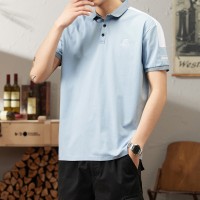 Q新款男士polo衫简约翻领短袖t恤夏季薄款潮流纯棉半袖