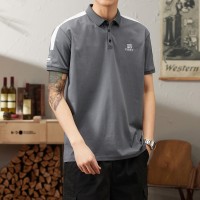 Q新款男士polo衫简约翻领短袖t恤夏季薄款潮流纯棉半袖
