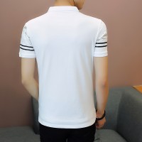 Q新款男士polo衫简约翻领短袖t恤夏季薄款潮流纯棉半袖