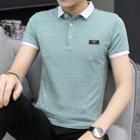 Q新款男士polo衫简约翻领短袖t恤夏季薄款潮流纯棉半袖