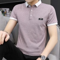 Q新款男士polo衫简约翻领短袖t恤夏季薄款潮流纯棉半袖