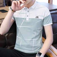 Q新款男士polo衫简约翻领短袖t恤夏季薄款潮流纯棉半袖