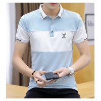 Q新款男士polo衫简约翻领短袖t恤夏季薄款潮流纯棉半袖