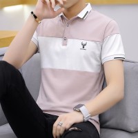 Q新款男士polo衫简约翻领短袖t恤夏季薄款潮流纯棉半袖