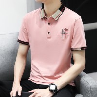 Q新款男士polo衫简约翻领短袖t恤夏季薄款潮流纯棉半袖