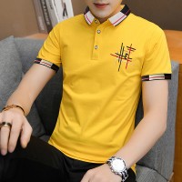 Q新款男士polo衫简约翻领短袖t恤夏季薄款潮流纯棉半袖