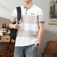 Q轻熟气质休闲polo衫男士夏季短袖t恤男装有领体恤上衣