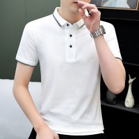 夏季男士短袖T恤全棉薄款商务翻领男装polo衫男款