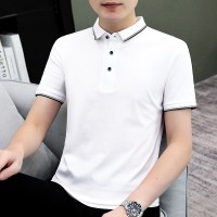 夏季男士短袖T恤全棉薄款商务翻领男装polo衫男款