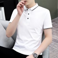 夏季男士短袖T恤全棉薄款商务翻领男装polo衫男款