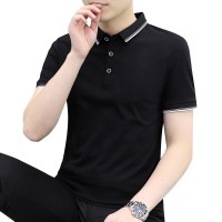 夏季男士短袖T恤全棉薄款商务翻领男装polo衫男款