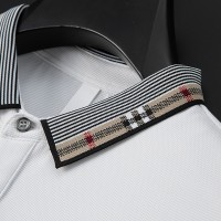 Q夏季商务翻领短袖T恤男装夏装上衣服薄款