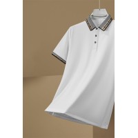 Q夏季商务翻领短袖T恤男装夏装上衣服薄款