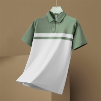 Q2024年夏季polo衫男士短袖t恤潮牌帅气百搭宽松翻领半袖体恤