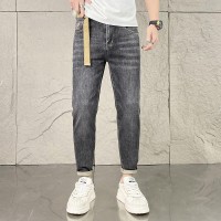 2024春夏高端轻奢牛仔裤男潮流弹力小脚休闲微宽松修身百搭哈伦