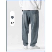 春夏新款四季百搭男士牛仔裤薄款宽松潮流复古抽绳简约休闲裤子男