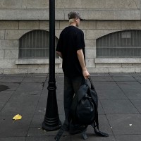 Qcleanfit幽灰抓痕潮牌牛仔裤2024男士复古小直筒阔版长裤