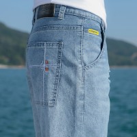Q潮牌夏季牛仔短裤男士个性刺绣宽松韩版潮流青年弹力五分裤