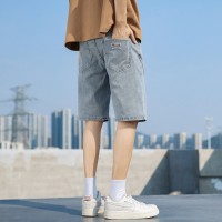 Q牛仔男士短裤夏季薄款弹力直筒宽松潮流百搭休闲五分中裤子