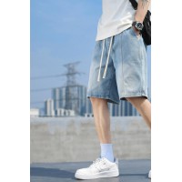 Q牛仔短裤男夏季美式男生裤工装牛仔裤宽松男款5分裤五分中裤