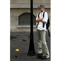 Q夏日cleanfit弹力泥染机能潮牌扣拉链牛仔裤男直筒高街长裤