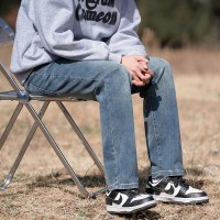 Q春季新款高街牛仔裤男弹力修身直筒浅蓝深蓝韩版基本款直筒