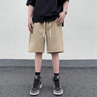 Q高街牛仔短裤男款夏季ins潮牌美式休闲宽松五分中裤子
